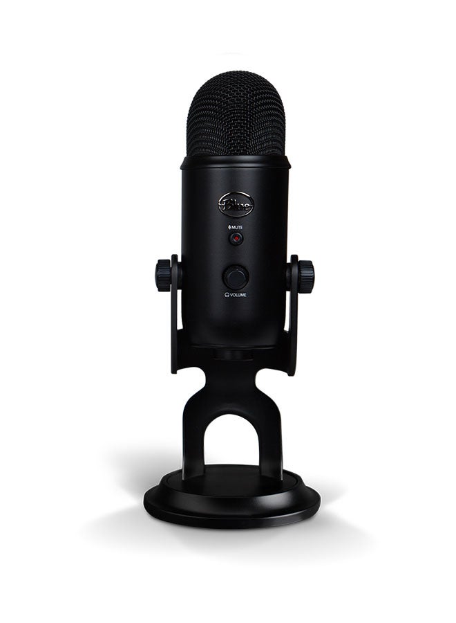 Blue - USB Microphone Yeti Blackout Black - Image 1