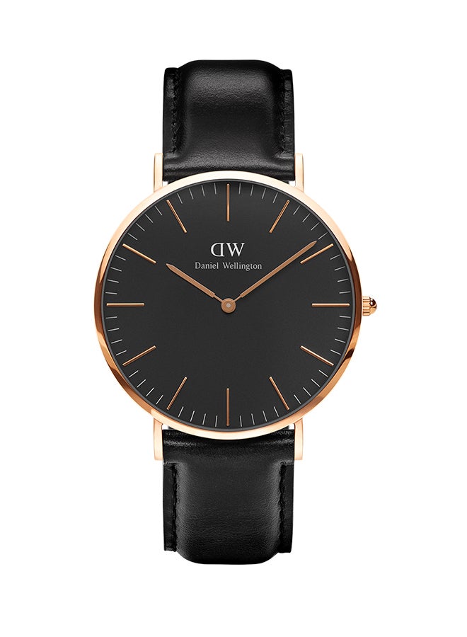 DANIEL WELLINGTON Men's Classic Black Sheffield Water Resistant Analog Watch DW00100127  - Image 1
