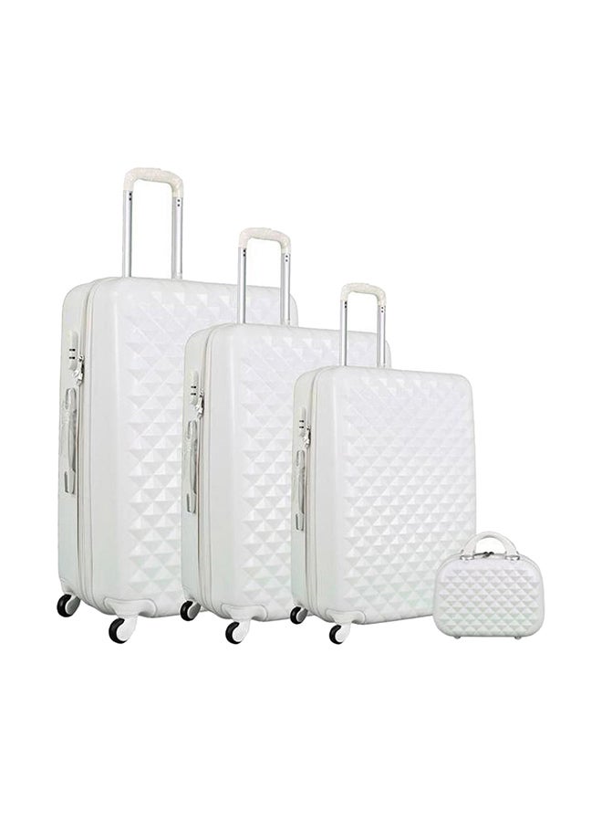 MORANO 3-Piece Luggage Trolley Set With Beauty Case White - Image 1