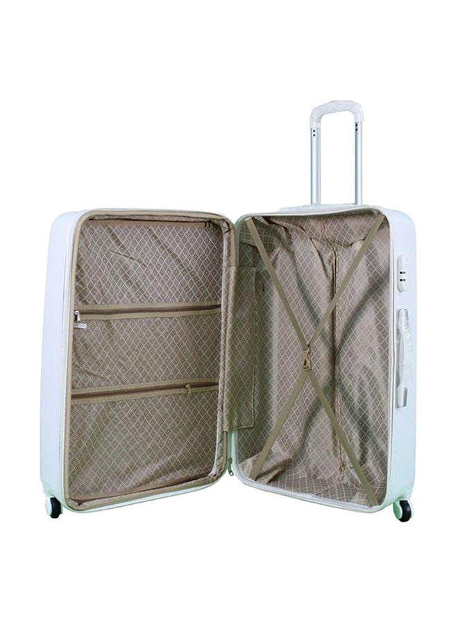 MORANO 3-Piece Luggage Trolley Set With Beauty Case White - Image 2