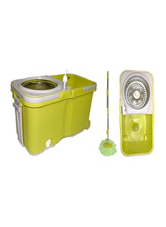 Home Concept Split Bucket Mop with 2 Mop Heads Green 30x35x28cm  - Image 1