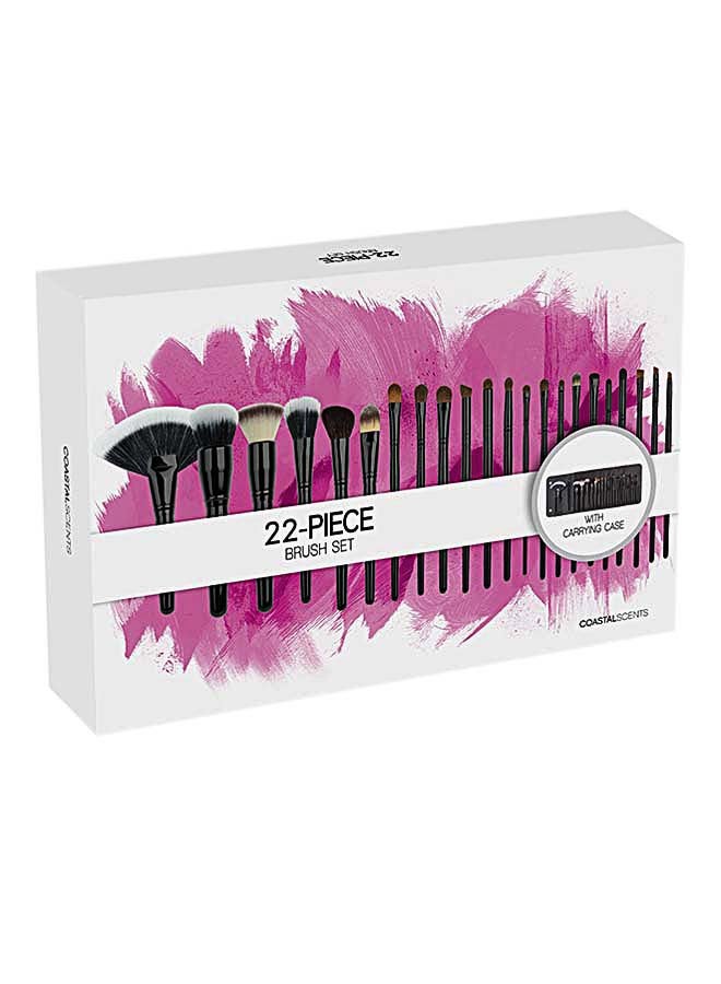 COASTAL SCENTS 22-Piece Brush Set Black - Image 3