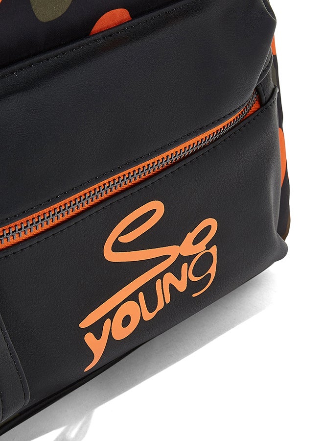 Sodini Casual Backpack Orange/Black  - Image 4