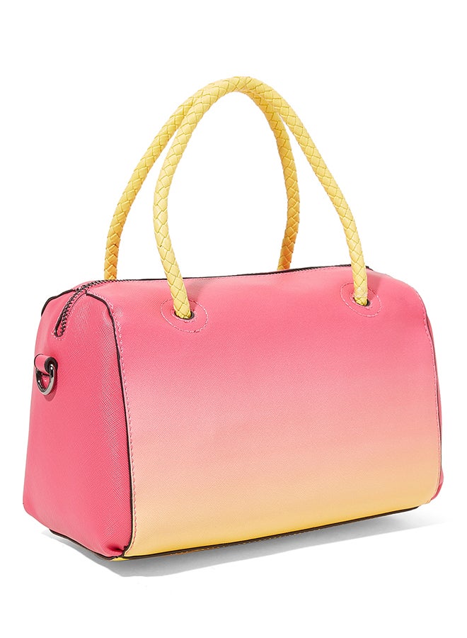 سوديني حقيبة كتف ثنائية اللون أصفر/وردي - Image 2