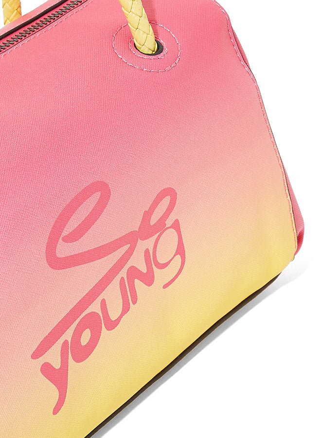 سوديني حقيبة كتف ثنائية اللون أصفر/وردي - Image 4