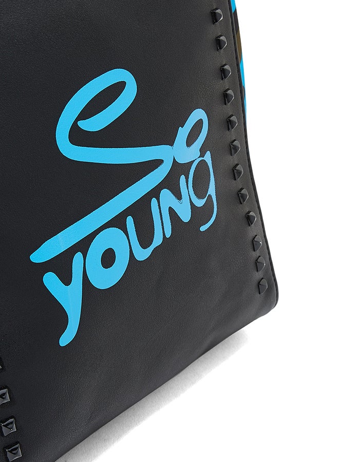 سوديني حقيبة حمل حديثة أسود/أزرق - Image 4