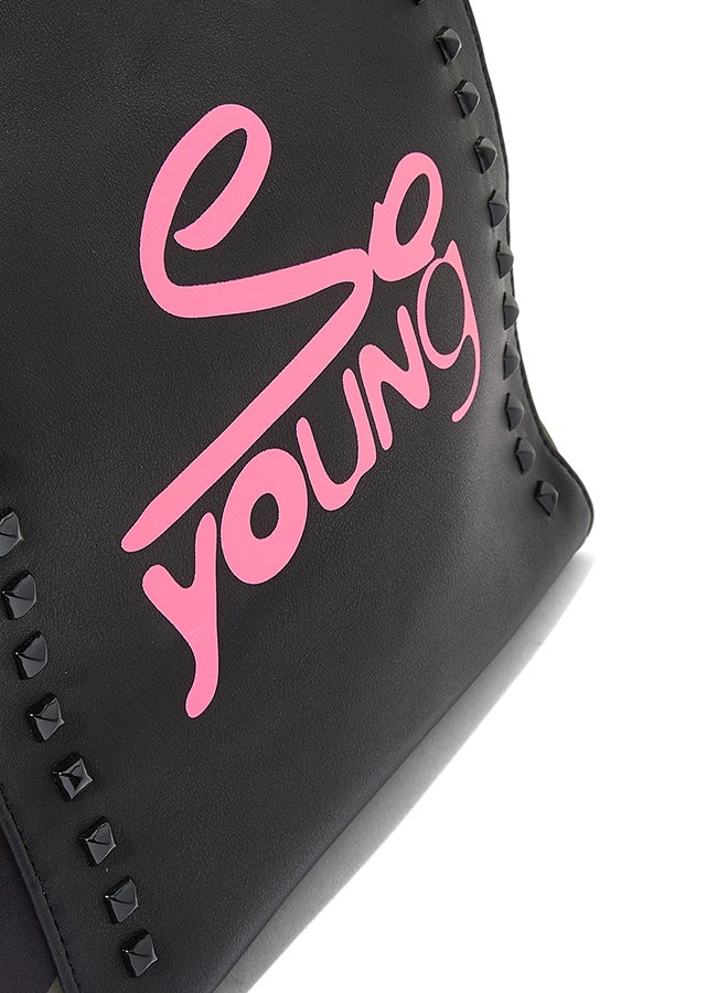 سوديني حقيبة حمل حديثة وردي/أسود - Image 4