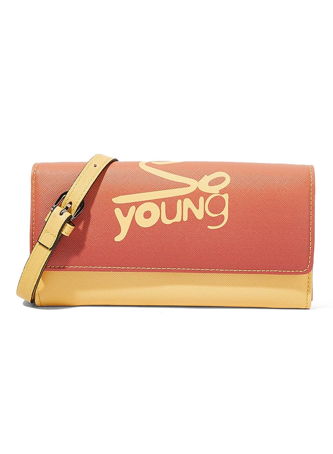 Sodini Clutch With Shoulder Strap Yellow/Orange  - Image 1