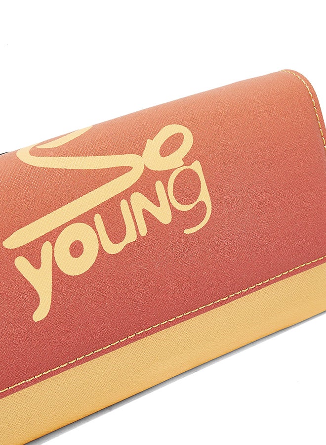 Sodini Clutch With Shoulder Strap Yellow/Orange  - Image 4