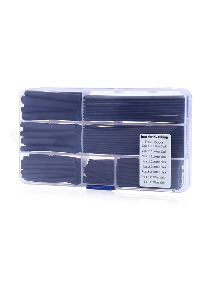 HakkaDeal 150-Piece Heat Shrink Tubes Black  - Image 1