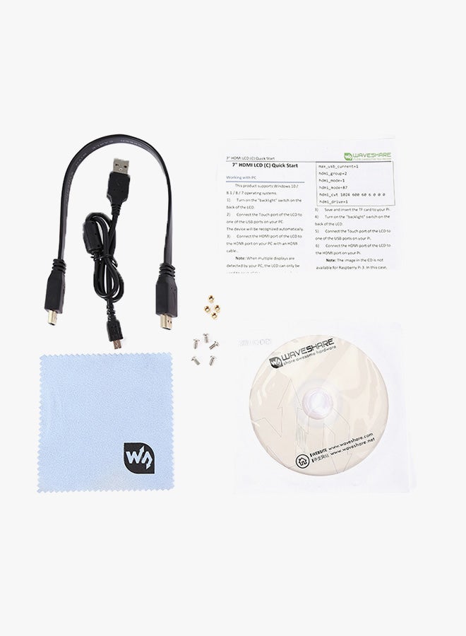 ويف شير شاشة HDMI LCD تعمل باللمس من النوع C لأجهزة ويندوز/راسبيري باي أزرق - Image 4