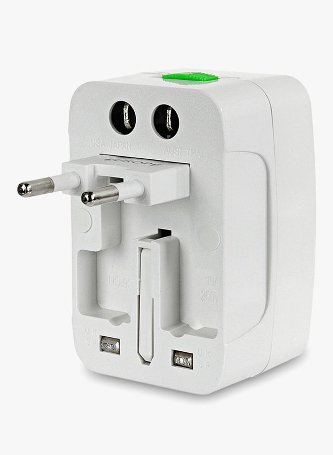 Universal Global Standard Plug Adapter White  - Image 3