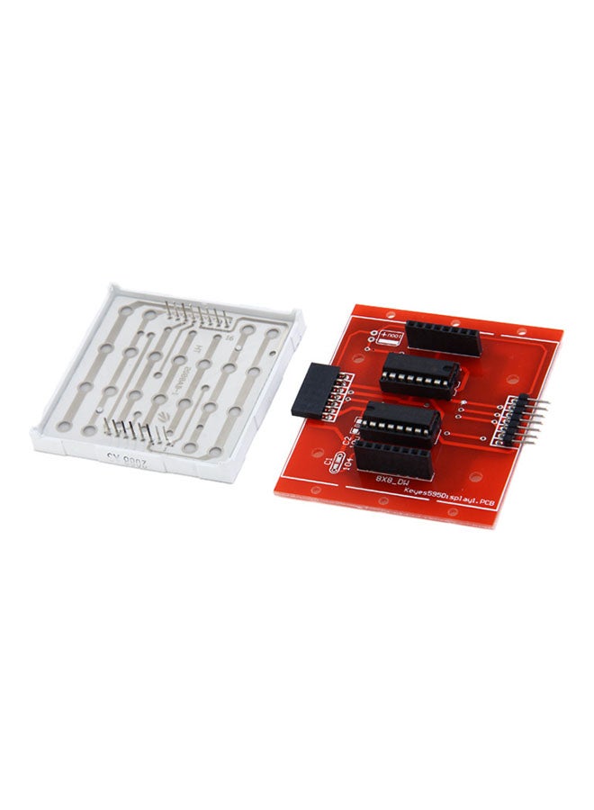 8 x 8 Dot Matrix Display Suite With Flexible Cascade Connection For Arduino Red/White/Black