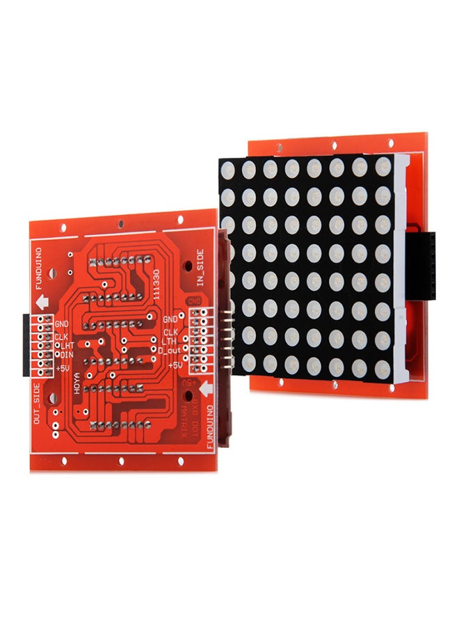8 x 8 Dot Matrix Display Suite With Flexible Cascade Connection For Arduino Red/White/Black