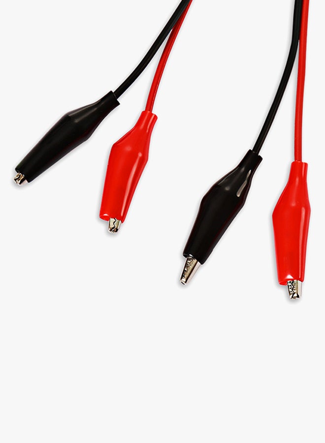 Double-End Alligator Clip Test Lead Jumper Wire Red/Black  - Image 2