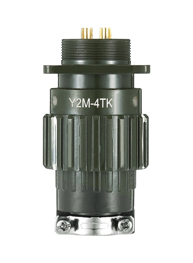 Generic 4-Pin Durable Male To Female Aviation Connector Socket Army Green  - Image 1