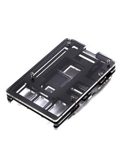 5-Piece Acrylic Rainbow Case For Raspberry PI 2 Model B Black/Clear
