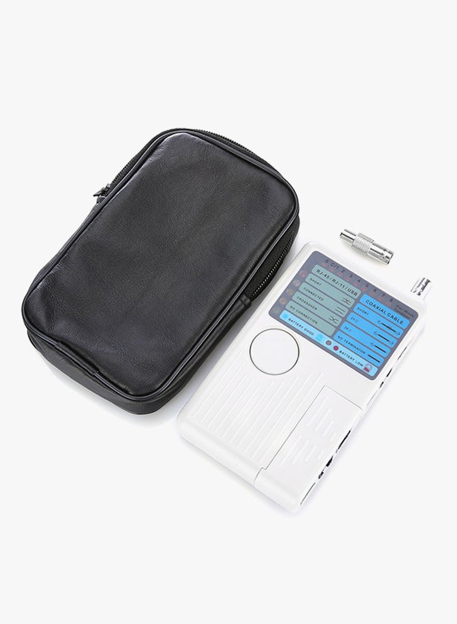 Generic 4-in-1 RJ11 RJ45 USB BNC Remote Cable Tester White  - Image 4