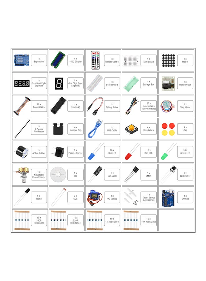Generic - Project Starter Kit Beginner For Arduino White - Image 1
