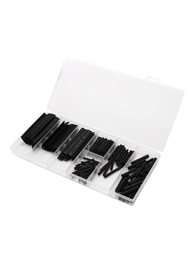 HakkaDeal 127-Piece Insulation Sleeve Flame Retardant Heat Shrinkable Tube Black  - Image 1