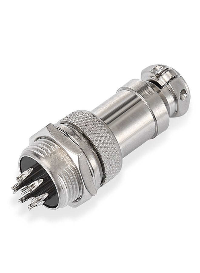 مأخذ موصل طيران ذكي وأنثى مضاد للماء ومزوّد بـ 7 دبابيس فضي - Image 2