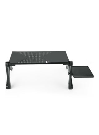 Adjustable Folding Laptop Table With Desk Tray Black - v1521615874/N13706136A_1