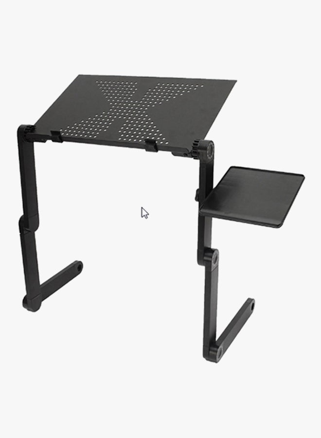 Generic - Adjustable Folding Laptop Table With Desk Tray Black - Image 1