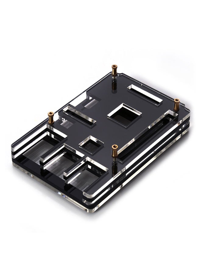 Generic - 5-Piece Acrylic Rainbow Case For Raspberry PI 2 Model B Black/Clear - Image 1