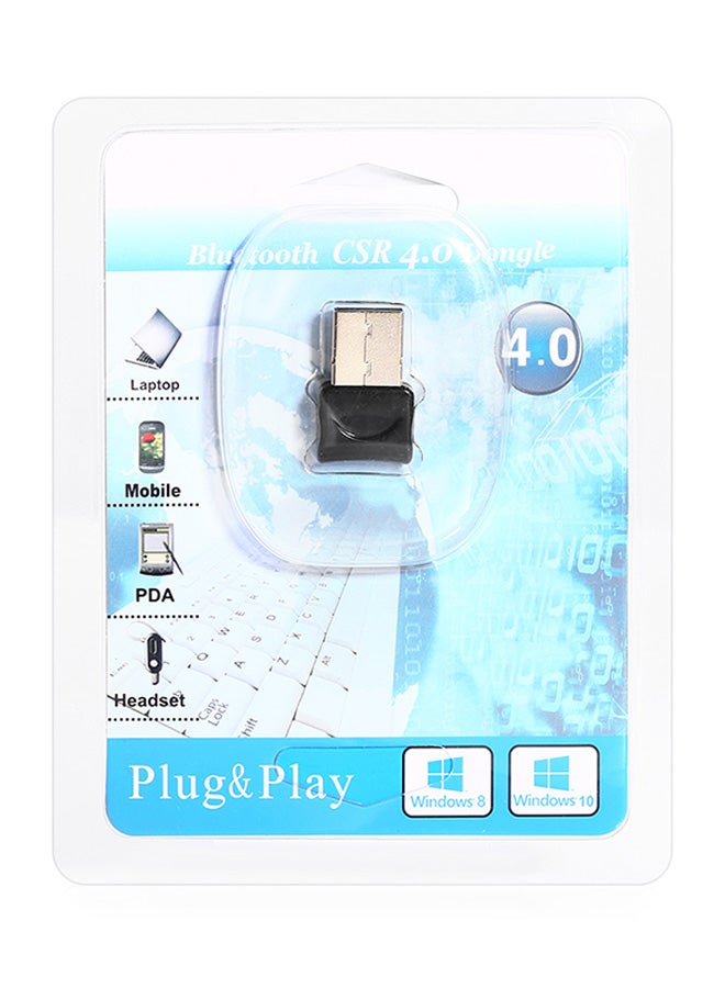 ماركة غير محددة - جهاز استقبال دونجل CSR 4.0 يعمل بالبلوتوث بوصلة ميني USB أسود - Image 1