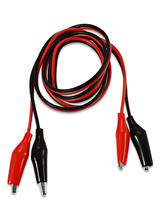 Double-End Alligator Clip Test Lead Jumper Wire Red/Black  - Image 1