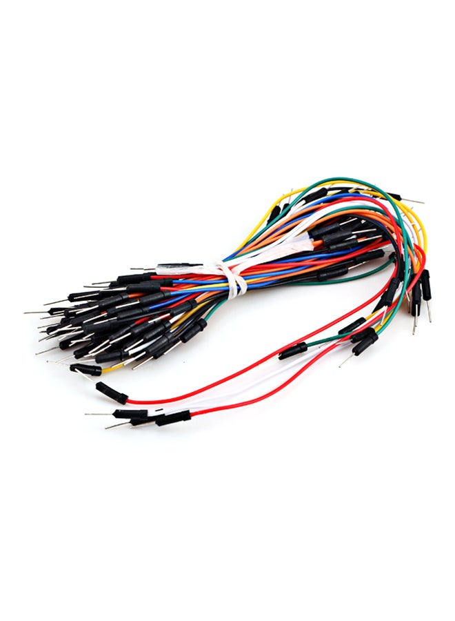 60-Piece Male To Male Solderless Flexible Breadboard Jumper Wires For Arduino Multicolour - Image 1