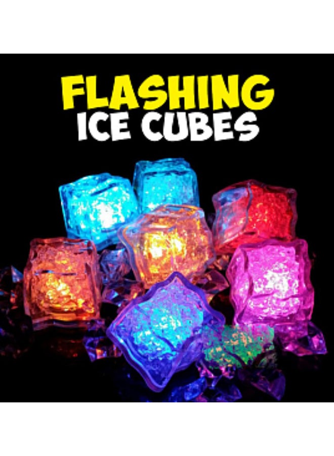 Generic - 12 Piece LED Artificial Flashing Ice Cubes Multicolour 2.5cm - Image 1