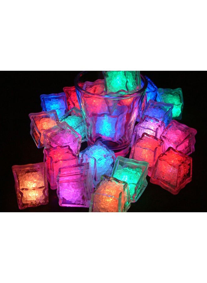 Generic - 12 Piece LED Artificial Flashing Ice Cubes Multicolour 2.5cm - Image 1