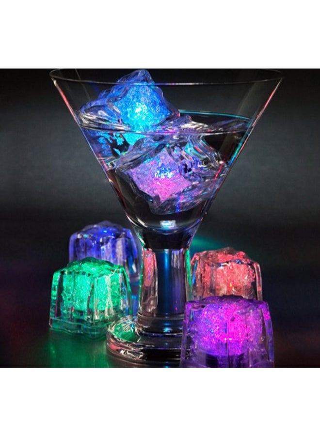 Generic - 12 Piece LED Artificial Flashing Ice Cubes Multicolour 2.5cm - Image 1