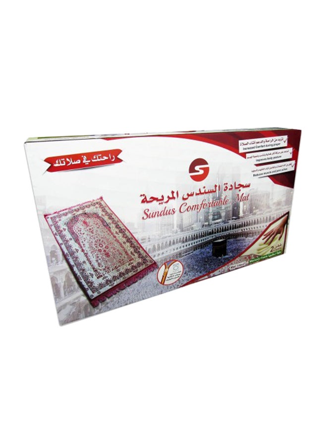 سندس سجادة طويلة للصلاة أحمر/فضي 160سم - Image 2