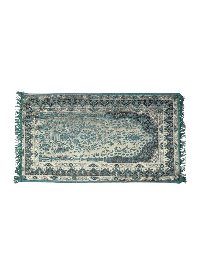 سندس سجادة صلاة من الإسفنج أخضر/فضي 160سم - Image 1