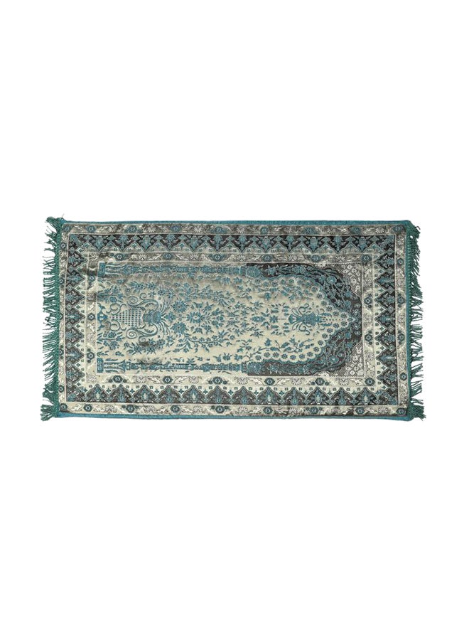 سندس سجادة طويلة للصلاة أخضر مائل إلى اللون الأزرق/فضي 160سم