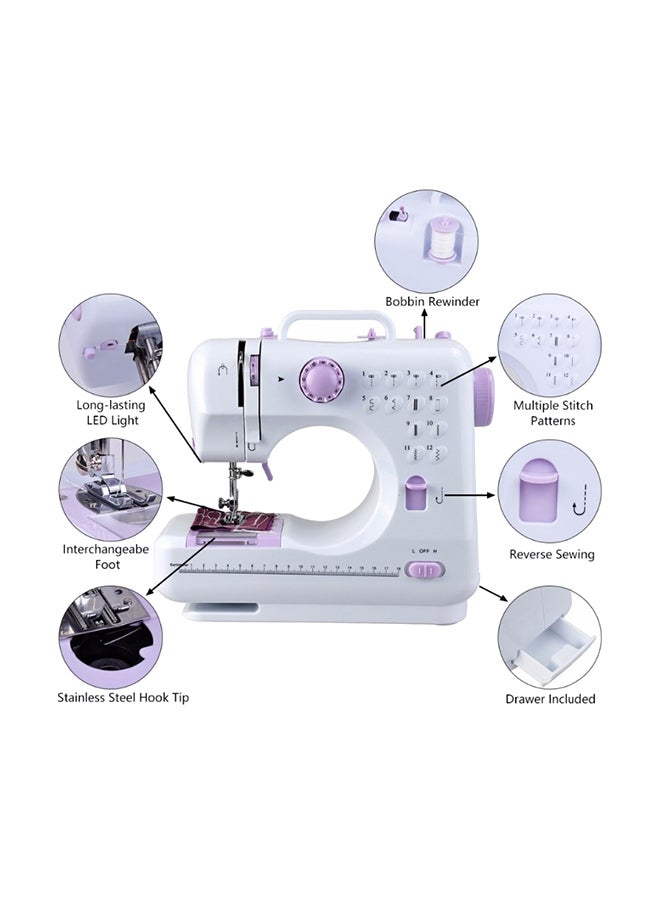 AS SEEN ON TV Portable Sewing Machine 984 White/Purple  - Image 3