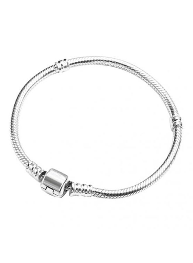Bluelans Silver Plated Snake Chain Bracelet 