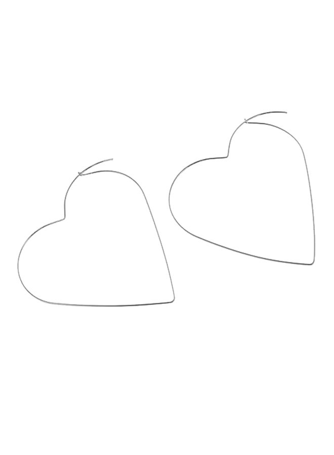 بلولانز أقراط حلقية على شكل قلب ونجمة من النحاس من قطعتين