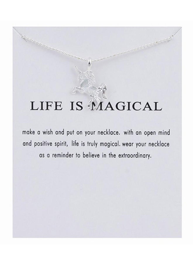 بلولانز قلادة مزينة بدلاية على شكل اليونيكورن مصنوعة من خليط معدني - Image 2