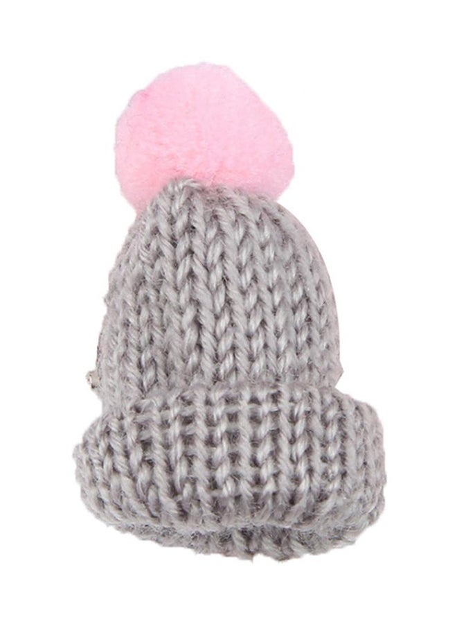Bluelans Knitted Hat Shaped Pom Pom Brooch Pin 