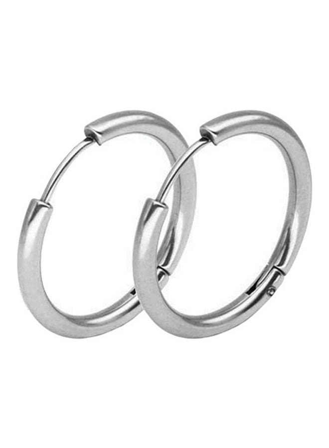 Bluelans - Stainless Steel Punk Hoop Earrings - Image 1