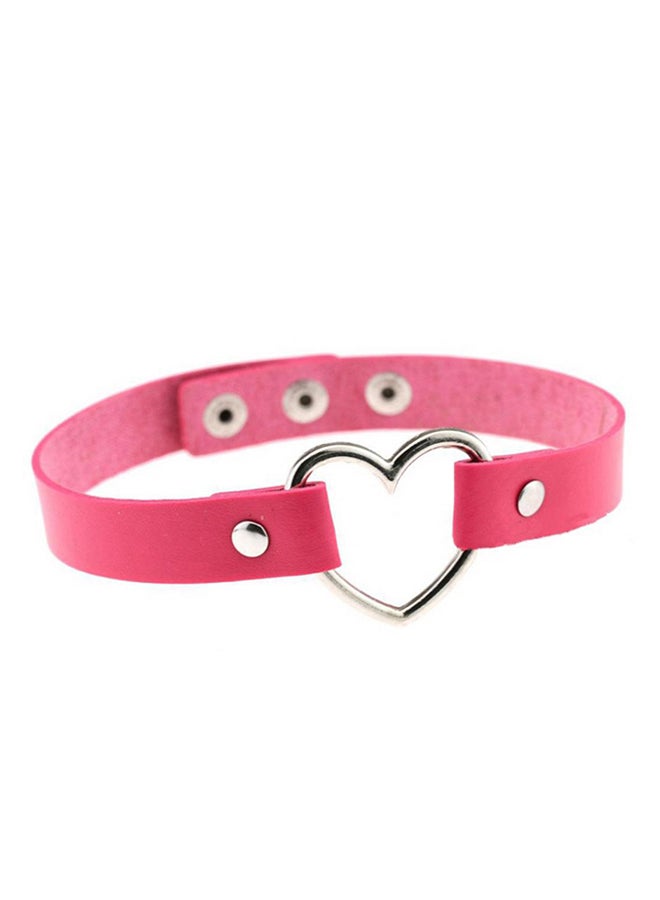 Bluelans Faux Leather Heart Shape Collar Choker Necklace 