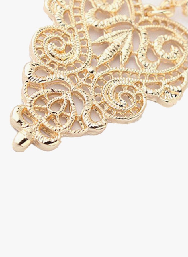 Bluelans Alloy Bohemian Hollow Design Dangle Earrings - Image 3