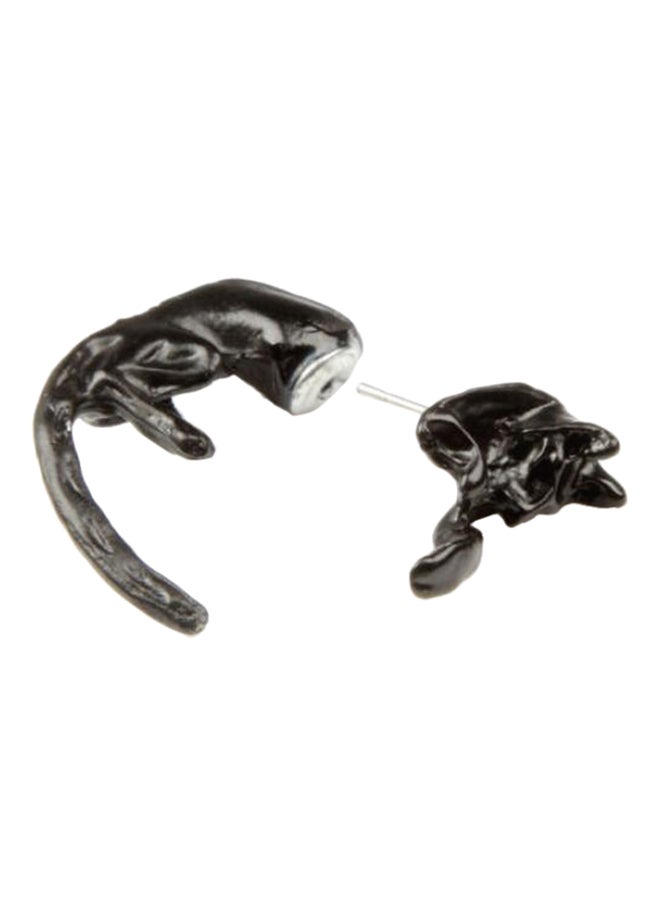 Bluelans Alloy Long Tail Fox Stud Earrings 