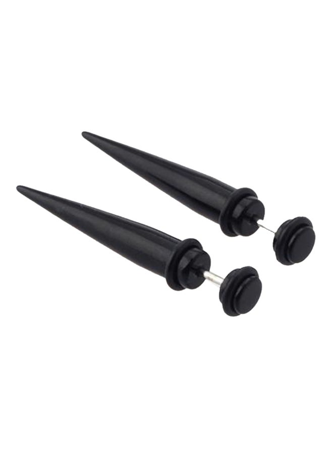 Bluelans 2-Piece Acrylic And Stainless Steel Taper Plug Ear Gauges 