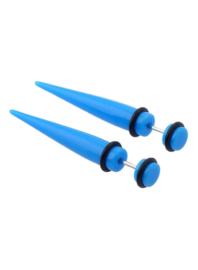 Bluelans 2-Piece Acrylic And Stainless Steel Taper Plug Ear Gauges 