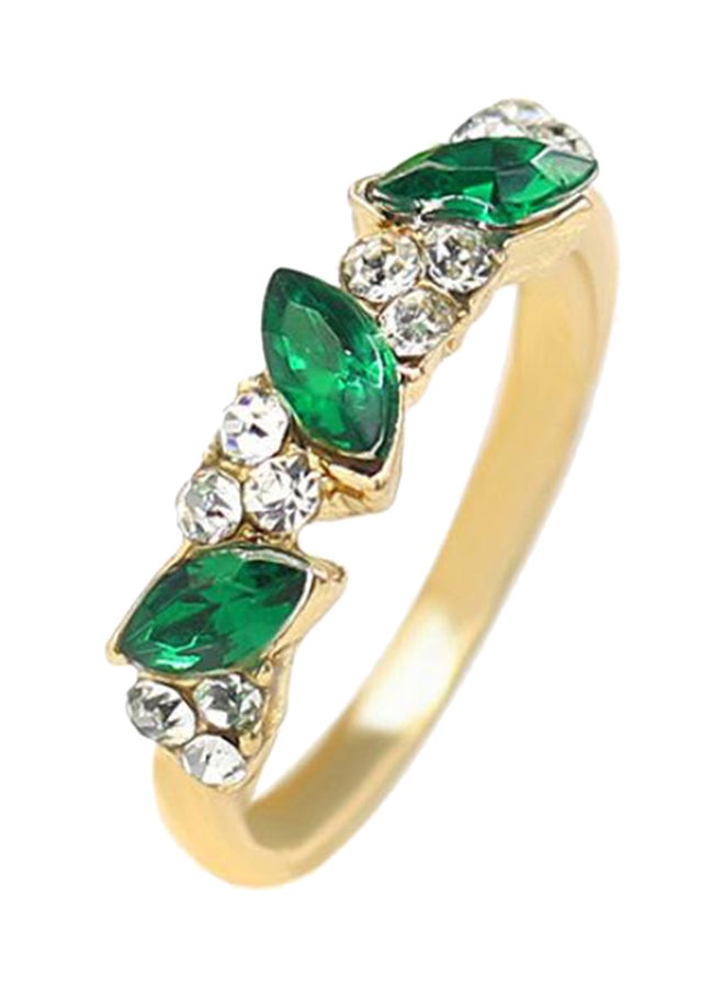 Rhinestone Studded Alloy Ring