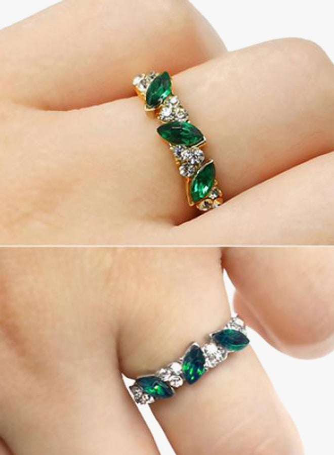 Rhinestone Studded Alloy Ring